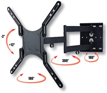 Techly 23-55 Universal LCD TV Wall Mount Bracket Black" ICA-PLB 136M