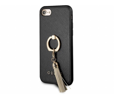 Guess Originele Saffiano Ring Back Cover Hoesje voor de Apple iPhone 6 / 6S / 7 / 8 - Zwart (iPhone 6 / 6S / 7 / 8) Zwart