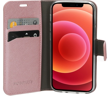 Mobiparts Saffiano Wallet Case Apple iPhone 12 Mini Pink