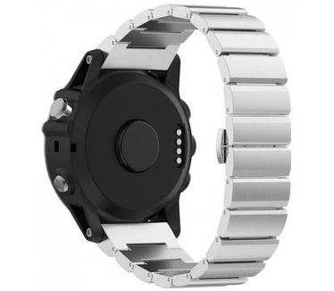 qMust Metalen armband Chain Garmin Fenix 3 / Fenix 3 HR - Zilver