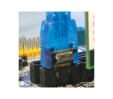 Akasa SATA2-45EL-BL SATA Kabel (45cm, EL-String, Blauw)