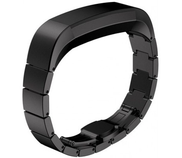 qMust Metalen armband Chain voor Fitbit Alta - zwart