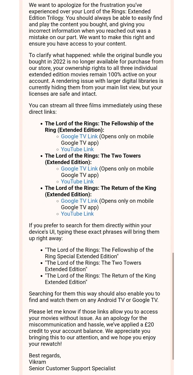 Google Lord of the Rings