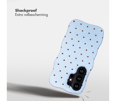 Selencia Vivid Wavy Backcover met MagSafe voor de Samsung Galaxy S26 Ultra - Happy Dots Digital Sky