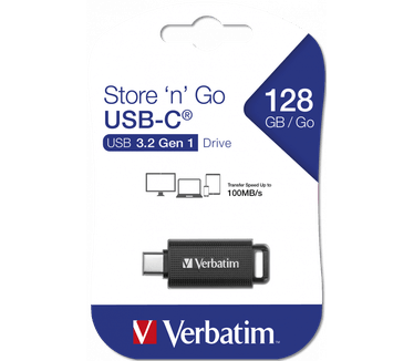 Verbatim Store 'n' Go USB-C 128GB Zwart