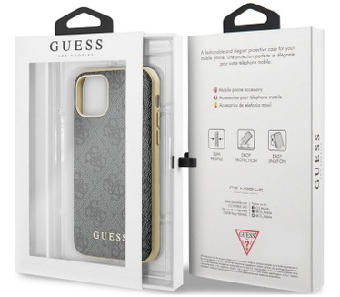 Guess 4G Hard Case - Apple iPhone 11 Pro (5.8'') - Grijs  Grijs