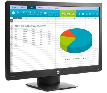 HP ProDisplay P203 (X7R53AT) Zwart