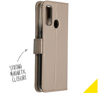 Accezz Wallet Softcase Booktype (P Smart (2020)) Goud