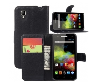 qMust Wiko Sunset Wallet Case - hoesje met stand - zwart