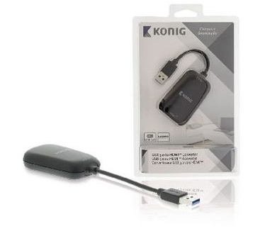 König Omvormer USB 3.0 - HDMI Zwart (CSUSBHDMI100)