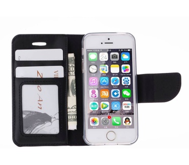 Buddha Print lederen bookcase hoesje voor de Apple iPhone 5C (Apple iPhone 5C) Multi-color