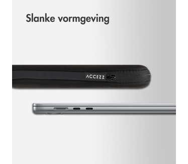 Accezz Basis Laptop hoes 13-14 inch - Laptopsleeve - Zwart