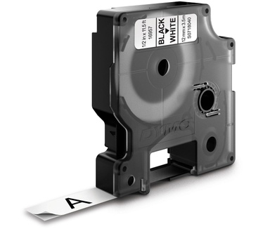 Dymo D1 -Durable Labels - Black on White - 12mm x 5.5m