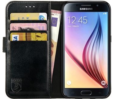 Rosso Element Samsung Galaxy S6 Hoesje Book Cover Zwart (Samsung Galaxy S6) Zwart