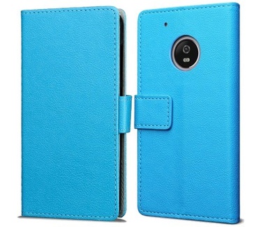 qMust Motorola Moto G5S Wallet Hoesje Blauw