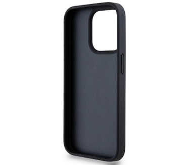 DKNY Textured Tonal Stripe Back Case - iPhone 15 Pro Max - Zwart Zwart