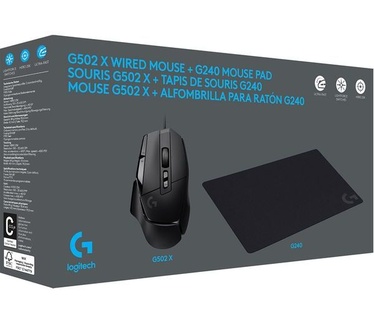 Logitech G502 X Zwart + muismat