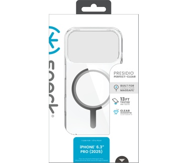 Speck Presidio Perfect Clear + MS Apple iPhone 17 Pro Clear - with Microban
