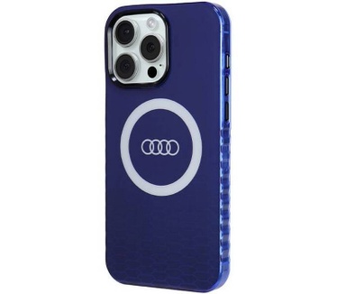 Audi IML Big Logo Back Case - iPhone 15 Pro Max (6.7") - Blauw Blauw