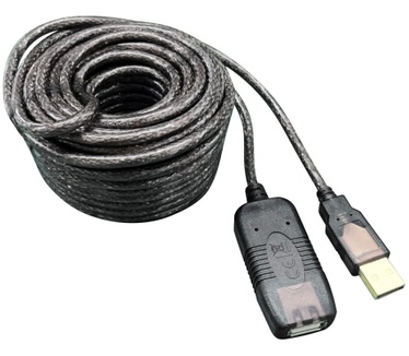 Techly Active Extension Cable USB 2.0 Hi-Speed 10m IUSB-REP10TY Zwart