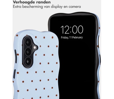 Selencia Vivid Wavy Backcover met MagSafe voor de Samsung Galaxy A37 (5G) - Happy Dots Digital Sky