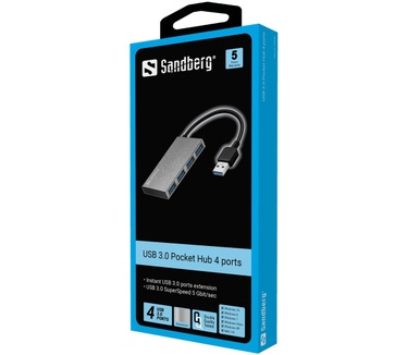 Sandberg USB 3.0 Pocket Hub 4 ports