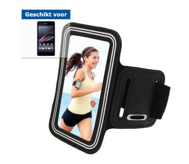 qMust Sport Armband Sony Xperia Z1 Compact (grey/black)