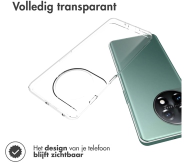 Accezz Clear Backcover OnePlus 11 - Transparant
