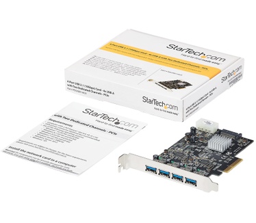 Startech.com 4 poorts USB 3.1 (10Gbps) kaart 4x USB-A met twee onafhankelijke kanalen PCIe
