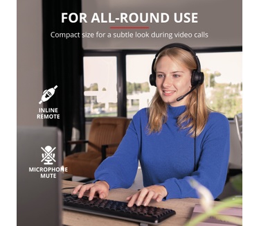 Trust HS-200 On-Ear USB Headset - BUSINESS MODEL