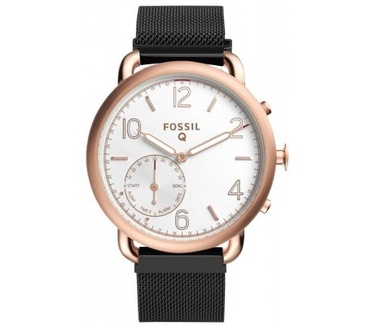 qMust Milanees armband voor Fossil Q Tailor Hybrid - Black