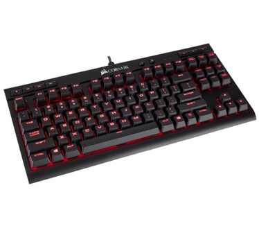Corsair K63 Clavier Mécanique Gaming (Cherry MX Red, Rétro-Éclairage Rouge, AZERTY) Noir