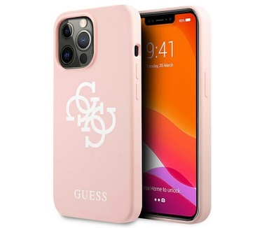 Guess Silicone 4G Logo Back Case Apple iPhone 13 Pro (6.1") Roze Roze