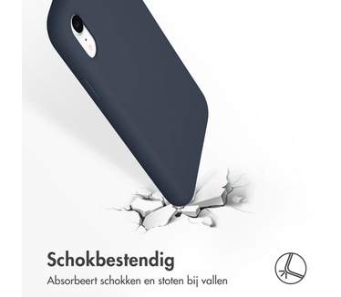 Accezz Liquid Silicone Backcover iPhone Xr - Blauw