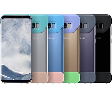 Samsung Galaxy S8 Plus 2Piece Cover - Blauw/Roze