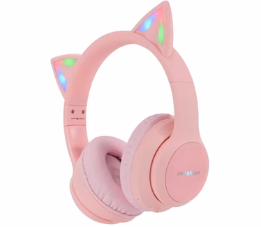 Imoshion Draadloze Kinderkoptelefoon, LED Light Cat Ear Roze