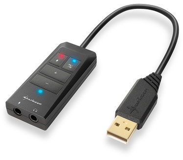 Sharkoon SB1 externe geluidskaart - Zwart (4044951020492)