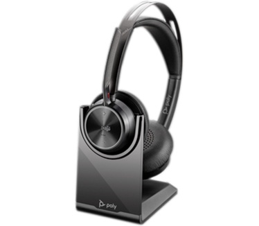 Poly Voyager Focus 2-M USB-C-C Headset USB-C/A Adapter Charging Stand Poly+ 3years