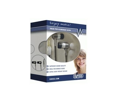 Sweex HM103 In-Ear Pro Aluminium Silver (Zilver)