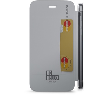 BeHello iPhone 7 Book Case with Tranparent Back 1 Cardslot White