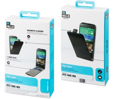 BeHello HTC One M9 Flip Case Black