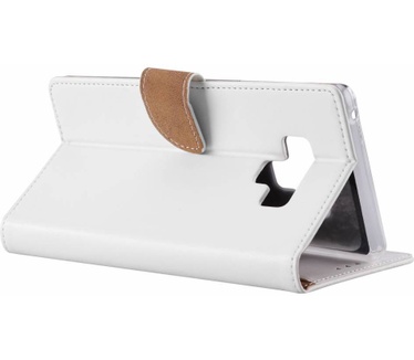 Luxe Lederen Bookcase hoesje voor de Samsung Galaxy Note 9 - Wit (Samsung Galaxy Note 9) Wit
