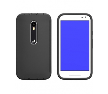 Motorola Moto G 3rd Gen Hybrid Case met Screen Protector Zwart