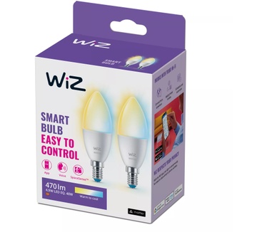 WiZ Connected Kaarslamp 40 W C37 E14 x2