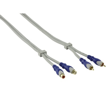 HQ Products 2x RCA(m)/2x RCA(f), 1.5m