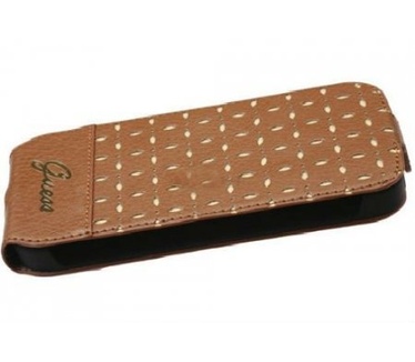 Guess Guess Originele Gianina Flip Case hoesje voor de Samsung Galaxy S4 Mini - Bruin (Galaxy S4 Mini) Bruin