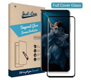 Just in Case Full Cover Tempered Glass Honor 20 Zwart