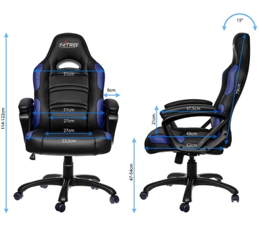 Nitro Concepts C80 Comfort Gaming Chair Zwart/Blauw