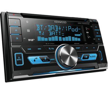 Kenwood DPX7000DAB Doppel-DIN-Receiver mit Apple iPod-Steuerung, Bluetooth-Freisprecheinrichtung und DAB+ Tuner schwarz