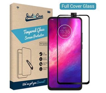 Just in Case Full Cover Tempered Glass Motorola One Hyper Zwart